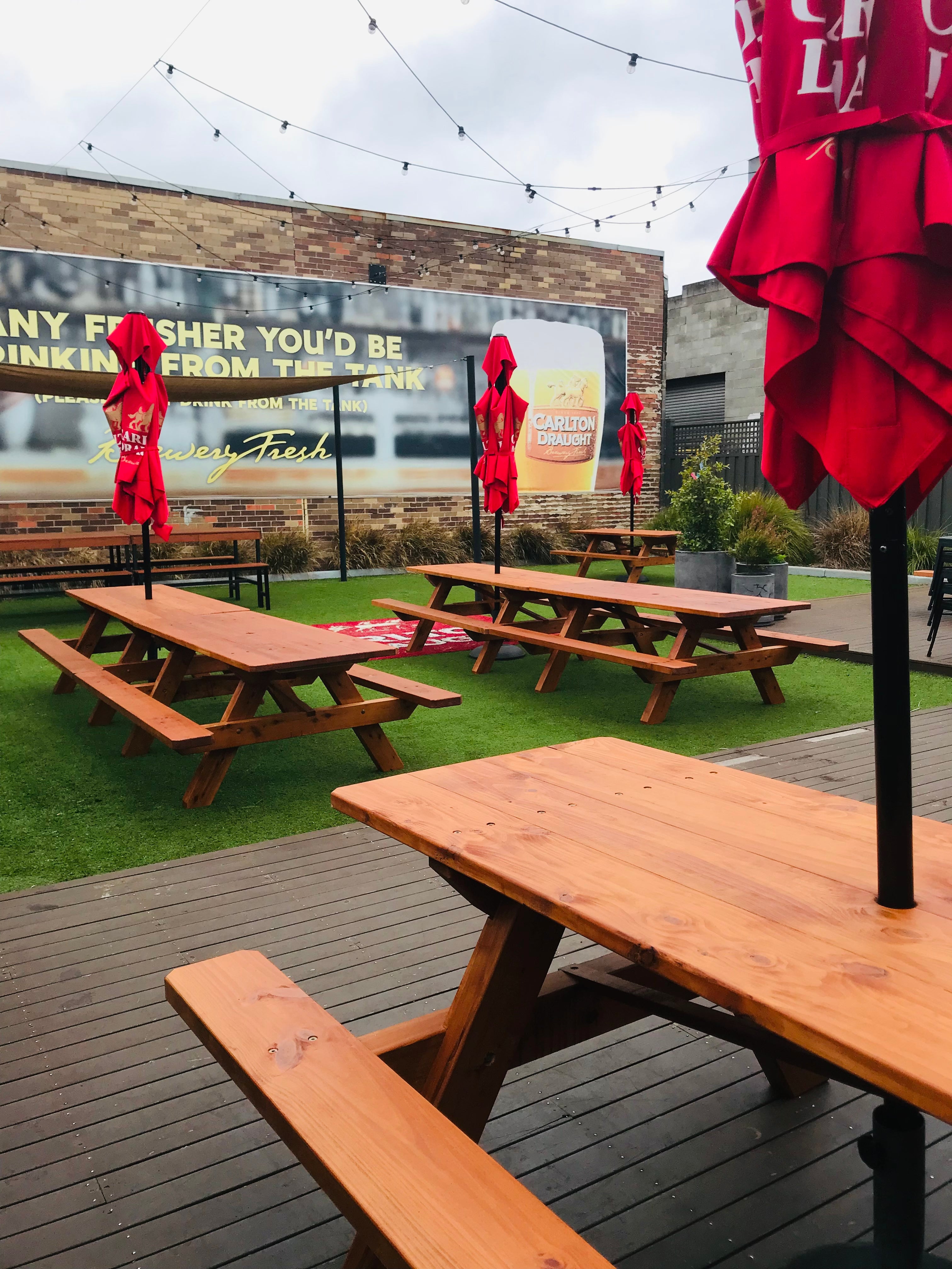 Outdoor tables arrive at a Melbourne school for their staff and students as they prepare for a new beginning by creating an outdoor space.