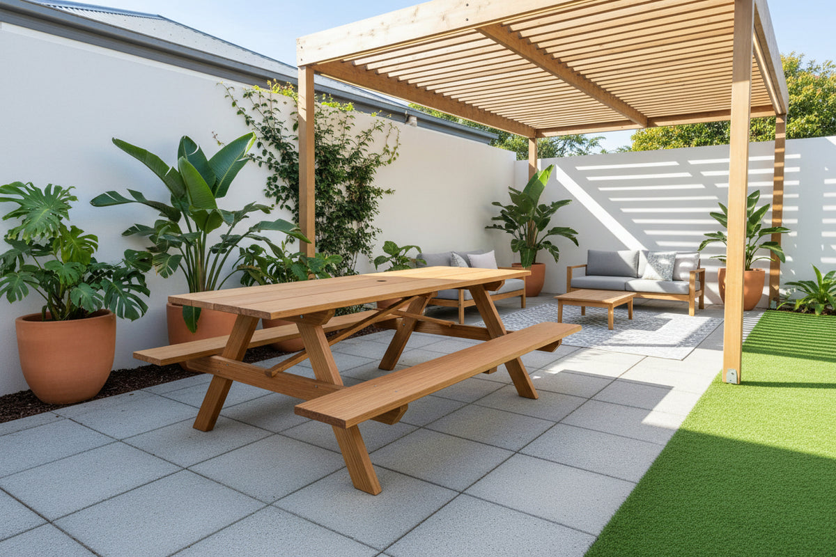 Outdoor Picnic Table | Sustainable Hardwood!