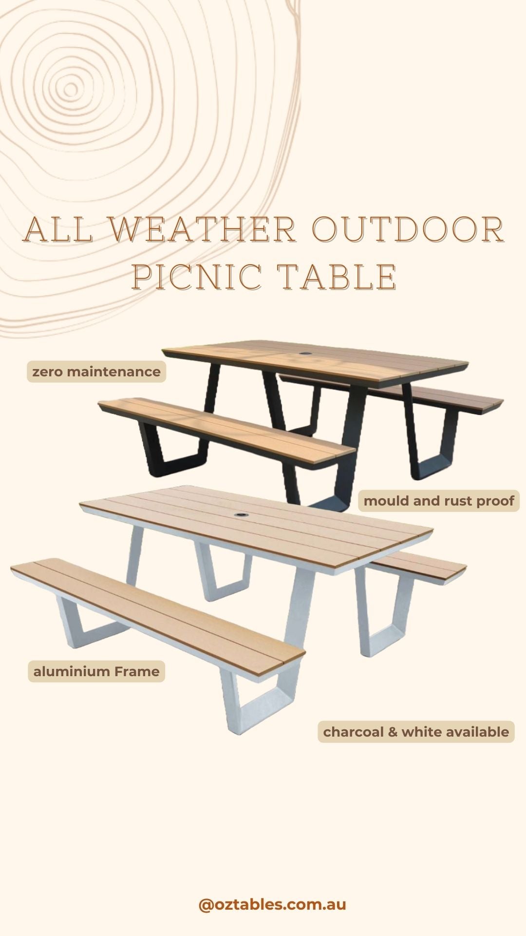 All Weather Outdoor Picnic Table - SALE