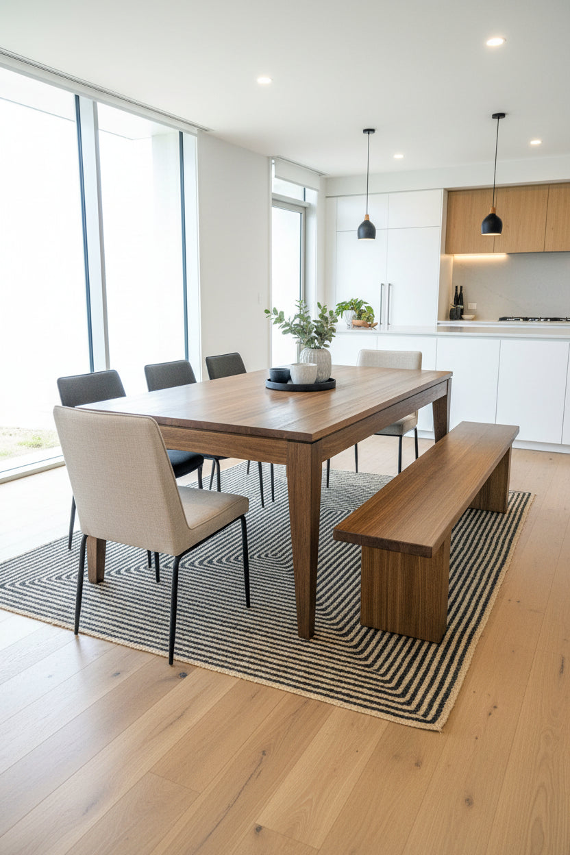 DINING TABLE - WALNUT 8 Seater